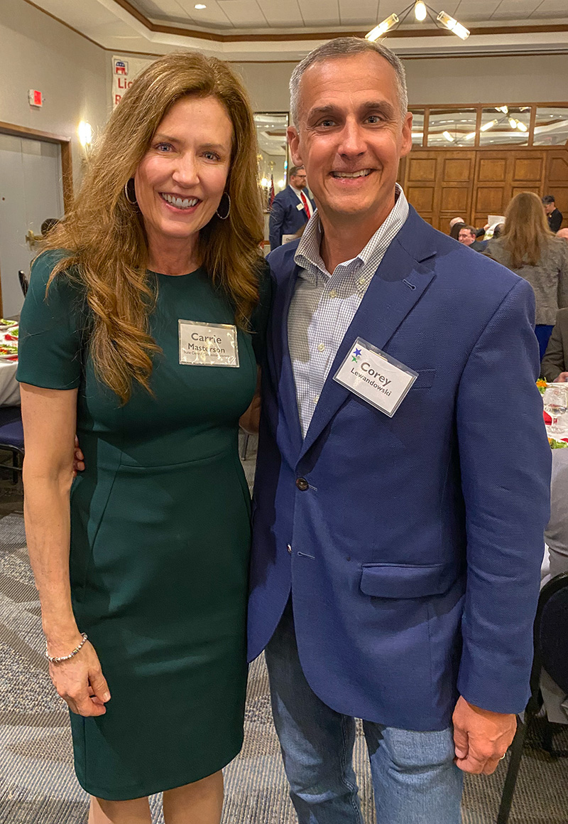 Carrie with Corey Lewindowski at the Licking County Republican Party Lincoln Day Dinner.